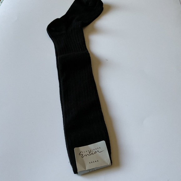 CLASSIQUES ENTIER WOMENS WOOL BLEND KNEE SOCKS BLACK OS NWT - Picture 5 of 8